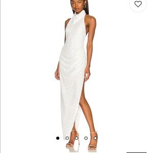 x REVOLVE Samba Gown in White Sequin